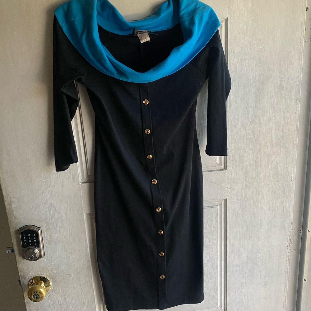 Timely Trends off the shoulder dress size 11 pullover 3/4 sleeves Made USA vtg